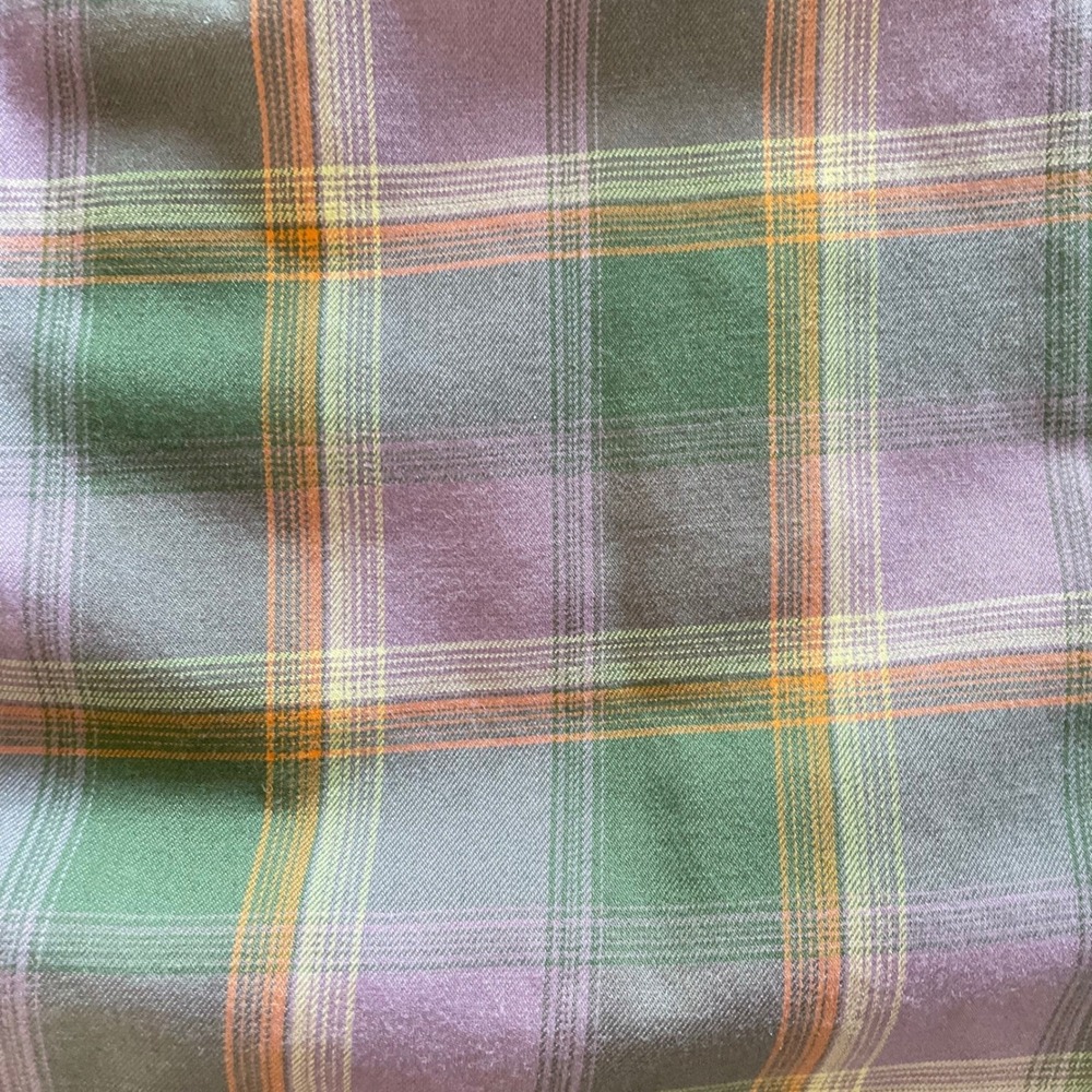 Alaskan Hardgear Button Up Shirt Men Large Purple Plaid Wool Blend Rugged Hiking - Picture 10 of 11